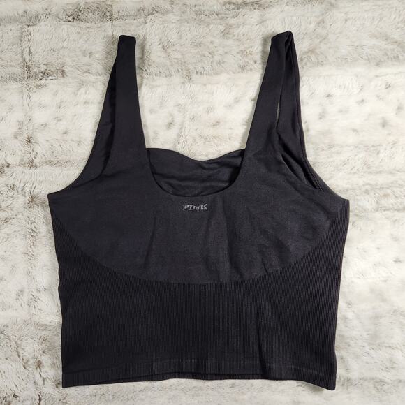 Victoria's Secret PINK Black Seamless Ultra Stretchy Contour Bra Tank Size L-DD - Picture 2 of 6